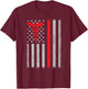 Nurse Thin Red Line Caduceus American Flag T-Shirt - T-Shirt | Maroon