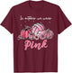In October We Wear Pink Volleyball Breast Cancer Awareness T-Shirt - T-Shirt | Maroon