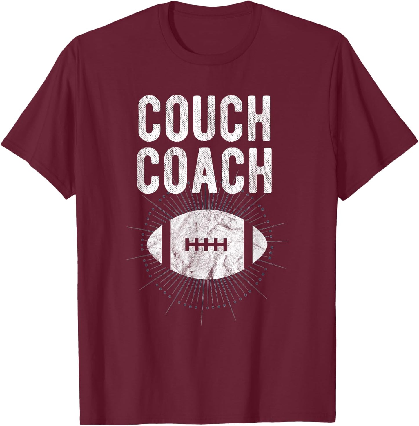 Couch Coach Football T-Shirt - T-Shirt | Maroon