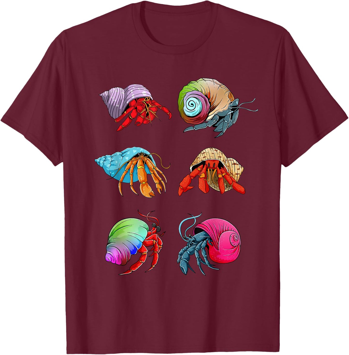 Hermit Crab Design for Hermit Crab Lovers T-Shirt - T-Shirt | Maroon