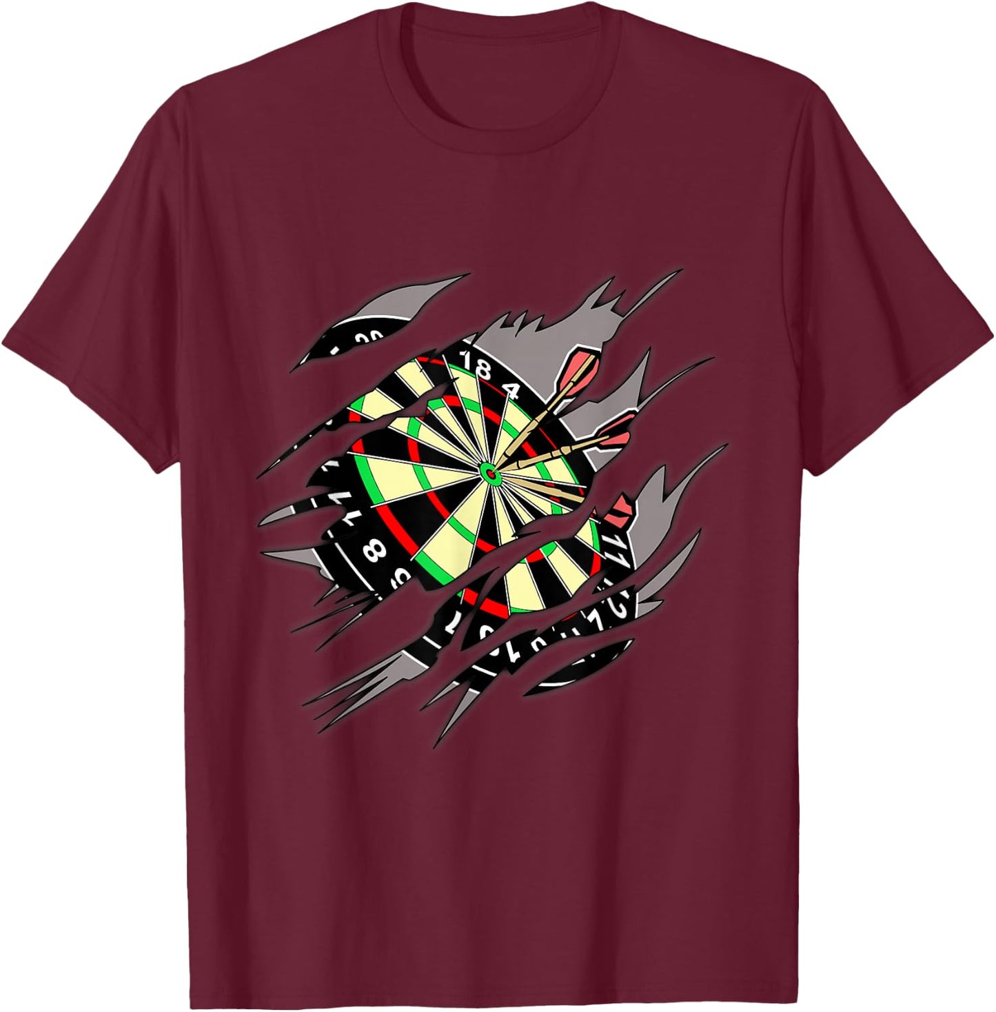 Dart Player Design With Cool Template T-Shirt - T-Shirt | Maroon