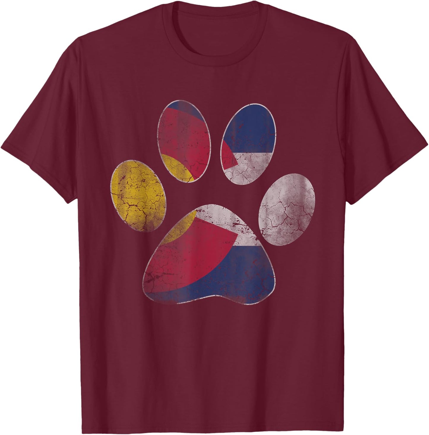 Colorado Flag Dog Lover Men Women Kids T-Shirt - T-Shirt | Maroon