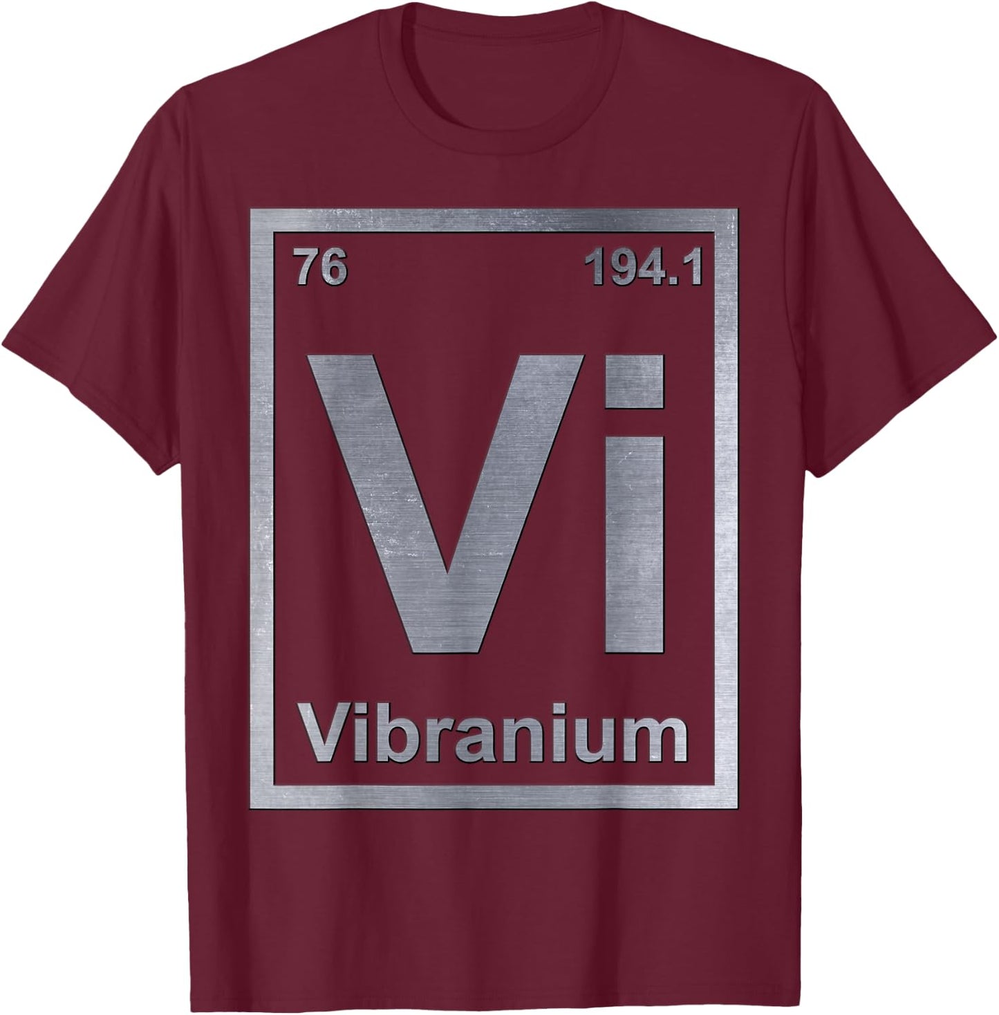 Marvel Periodic Element Vibranium Metal Graphic T-Shirt - T-Shirt | Maroon