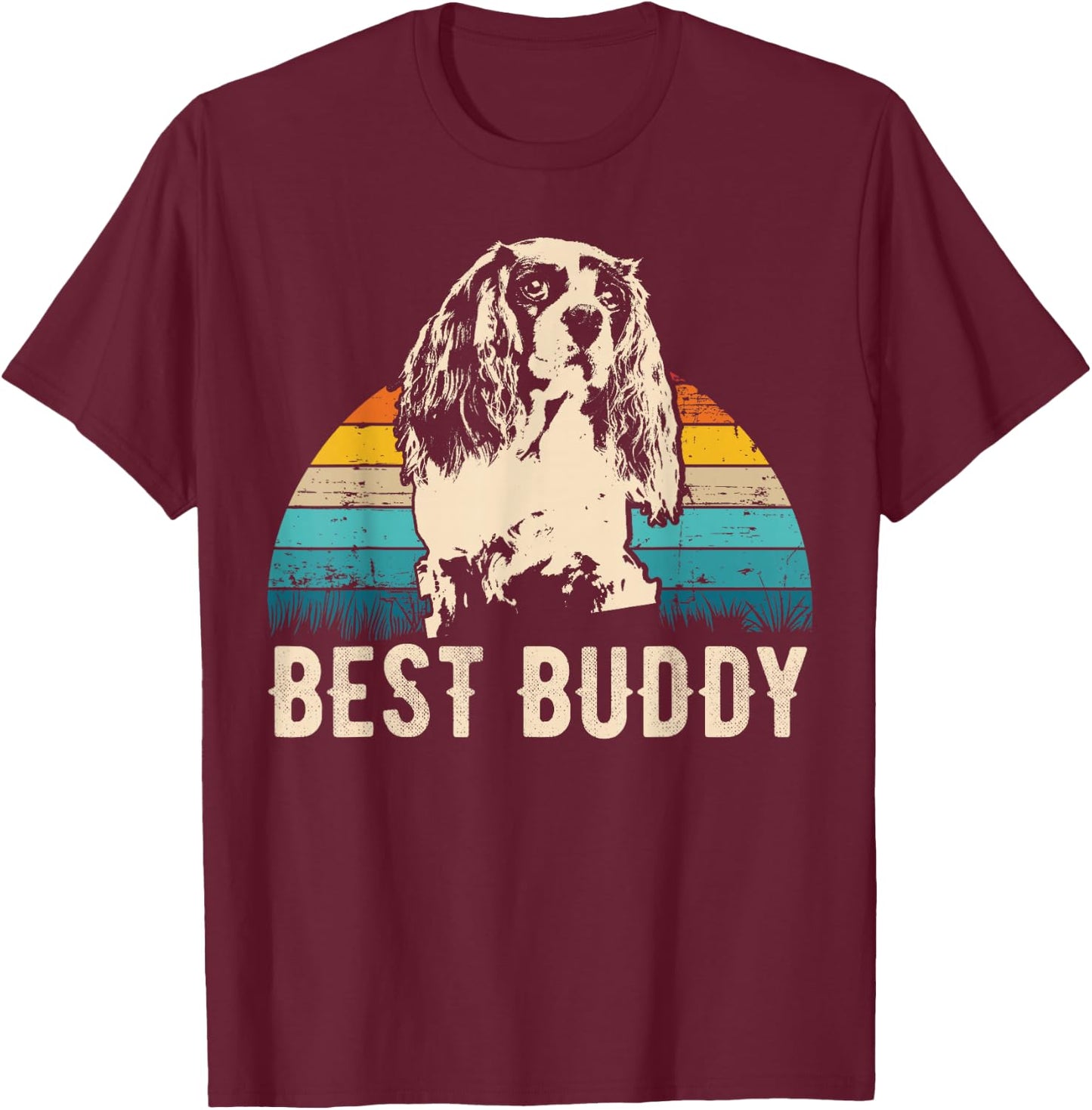 Cavalier King Charles Spaniel Cavie T-Shirt - T-Shirt | Maroon