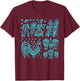 Vintage Pyrex Pattern - Butterprint (Turquoise Blue) T-Shirt - T-Shirt | Maroon