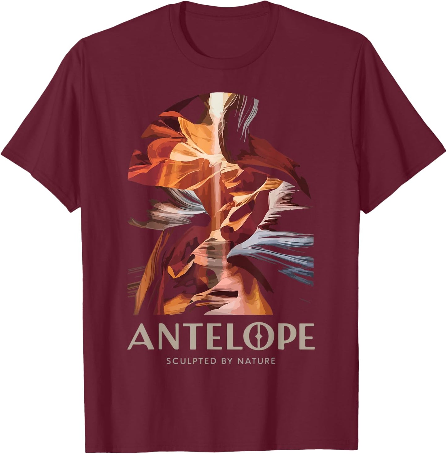 Arizona Canyon Hiking Antelope Canyon T-Shirt - T-Shirt | Maroon