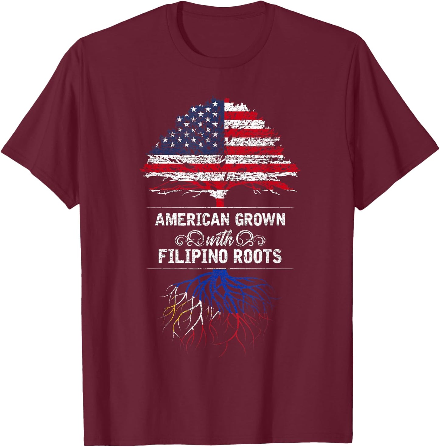 Asia Maharlika Philippine Flag Philippines T-Shirt - T-Shirt | Maroon
