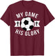 Christian Soccer Gifts Teen Boys Girls Sayings Phrases Cross T-Shirt - T-Shirt | Maroon