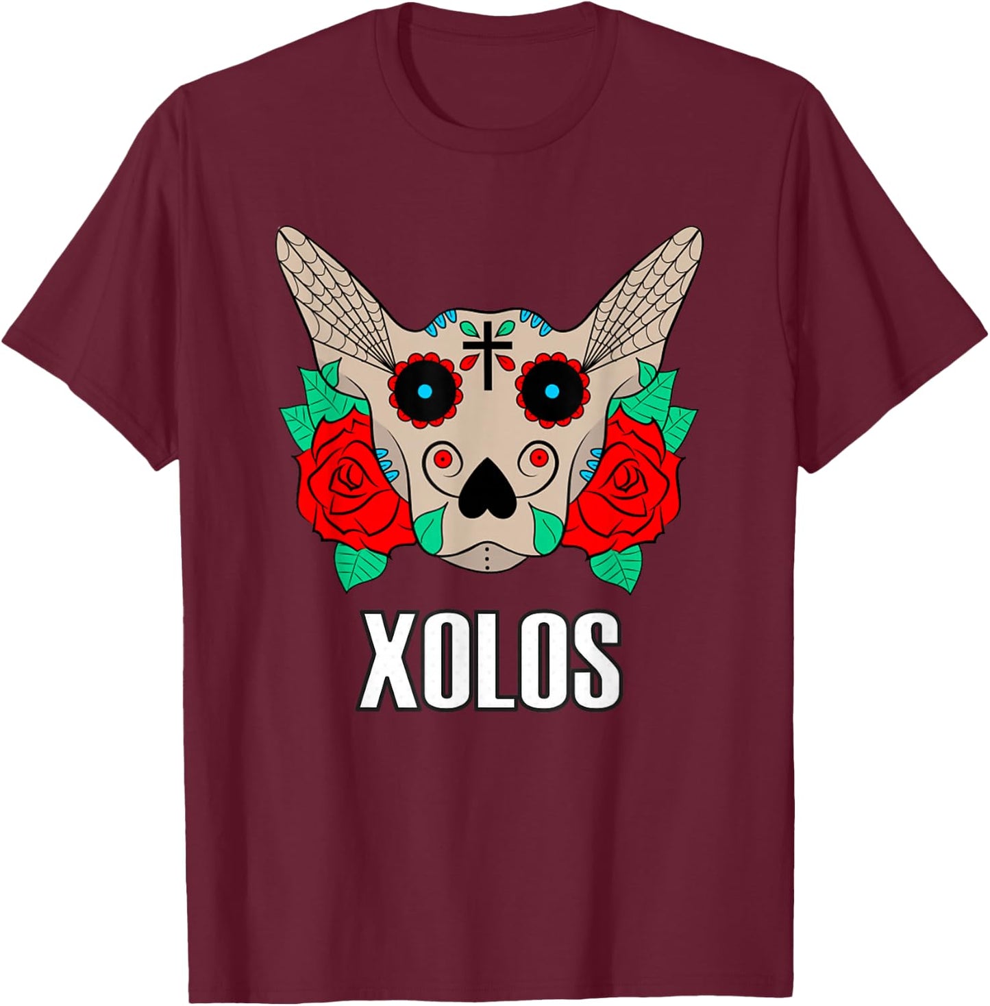 Xoloitzcuintli mexicano – tradición perrona T-Shirt - T-Shirt | Maroon