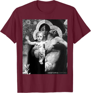 Jesus Christ and Mother Mary T-Shirt - T-Shirt | Maroon