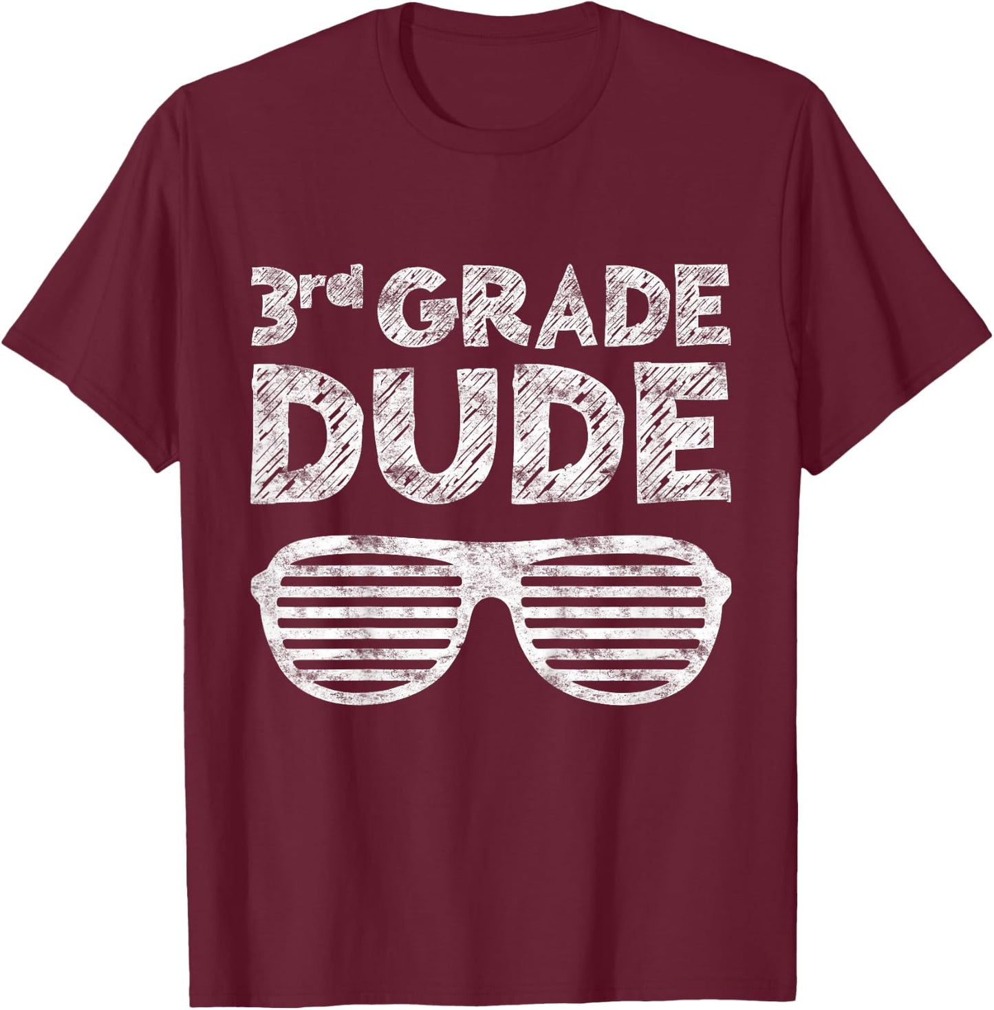 3rd Grade Dude Shirt Third Grade Boy Girl Back To School T-Shirt - T-Shirt | Maroon
