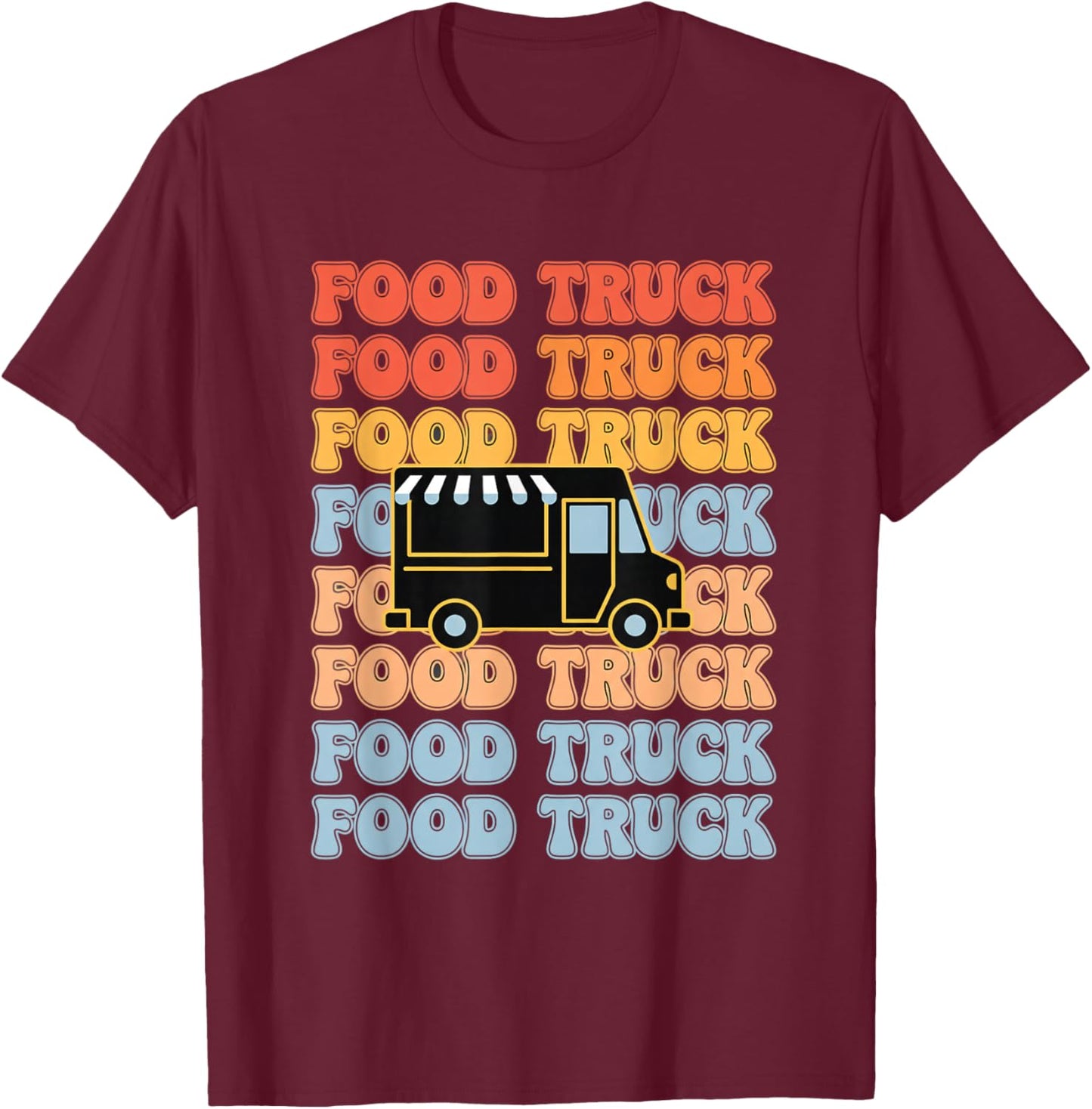 Food Truck Big Machines & Trucks Food Truck Kids T-Shirt - T-Shirt | Maroon