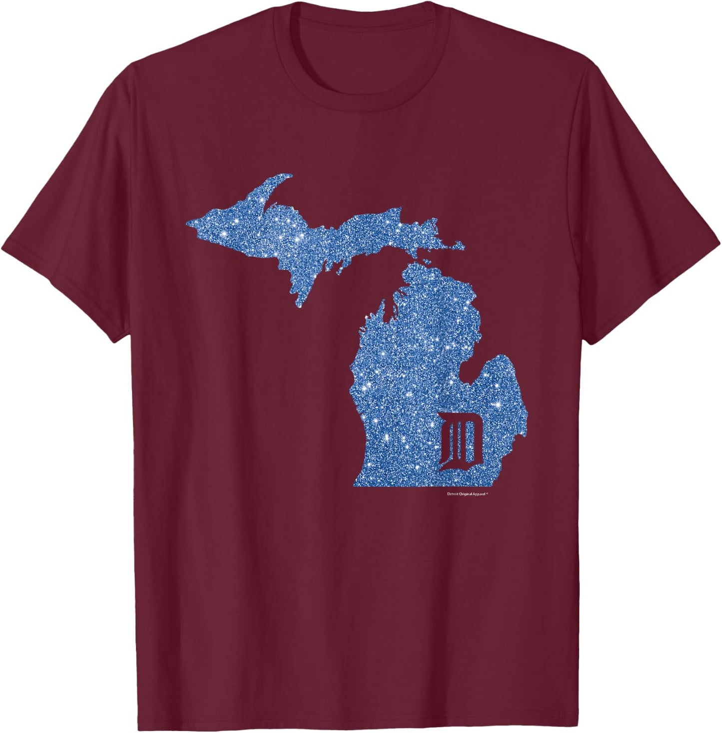 Detroit Michigan Shirt - Motor City "D" Mitten T-Shirt - T-Shirt | Maroon