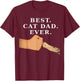 Best Cat Dad Father & Kitty Paw Fist Bump Women Girls Kids T-Shirt - T-Shirt | Maroon