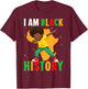 I Am Black History Kids Boys Men Black History Month T-Shirt - T-Shirt | Maroon