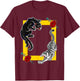 Stay Weird - Wild Cats - Tiger and Panther Raw Nature T-Shirt - T-Shirt | Maroon