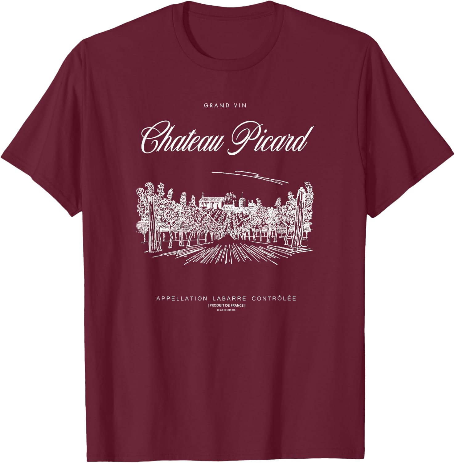 Star Trek: Picard Chateau Picard T-Shirt - T-Shirt | Maroon