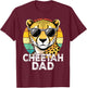 Vintage Dad Cheetah Lovers Daddy Father's Day T-Shirt - T-Shirt | Maroon
