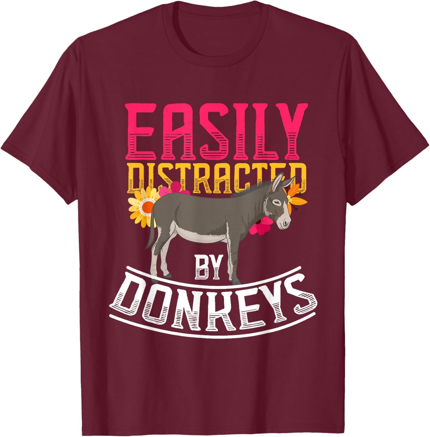 Funny Farm Animal Gift Donkey T-Shirt - T-Shirt | Maroon