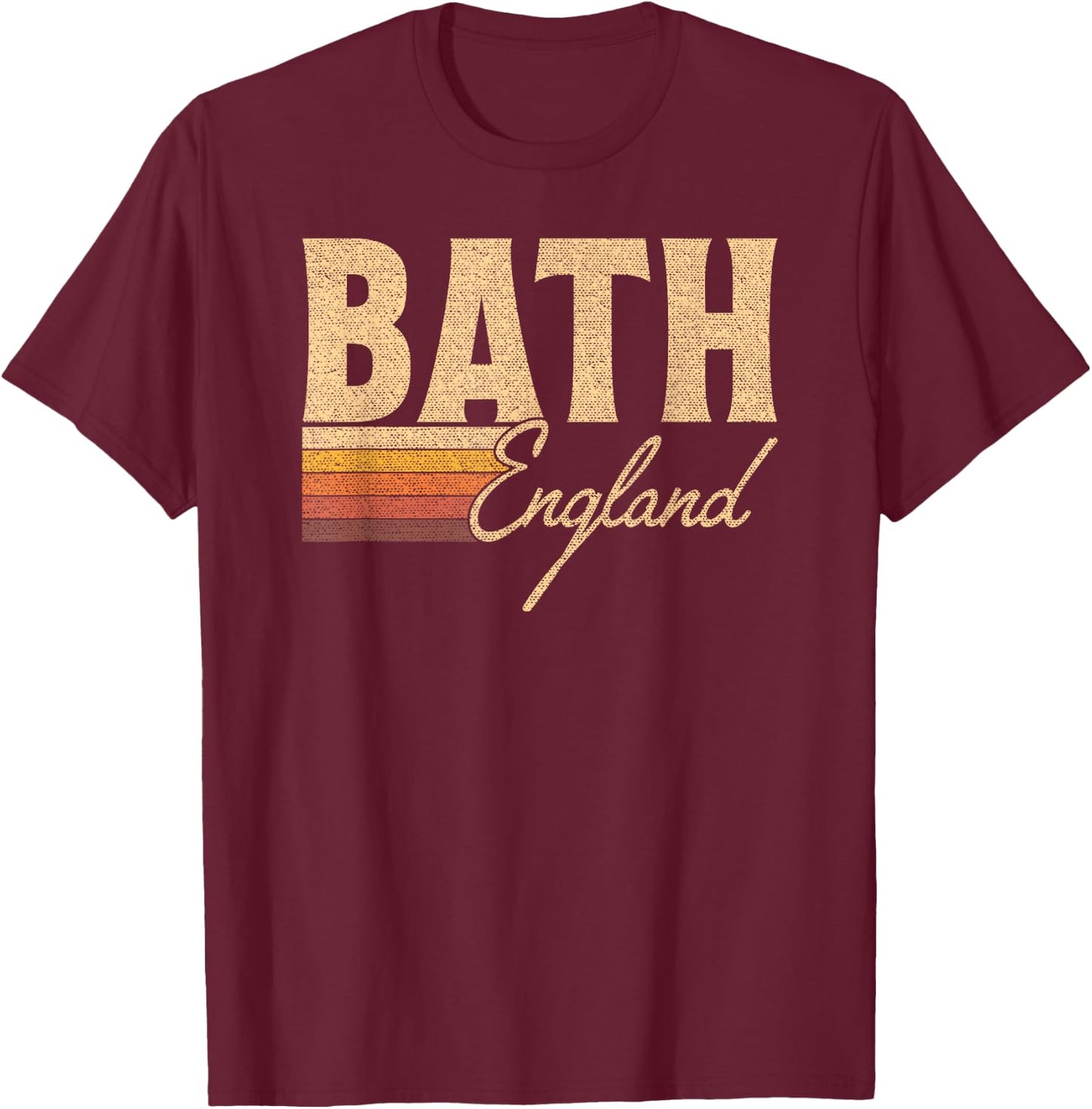 Vintage Bath England T-Shirt - T-Shirt | Maroon