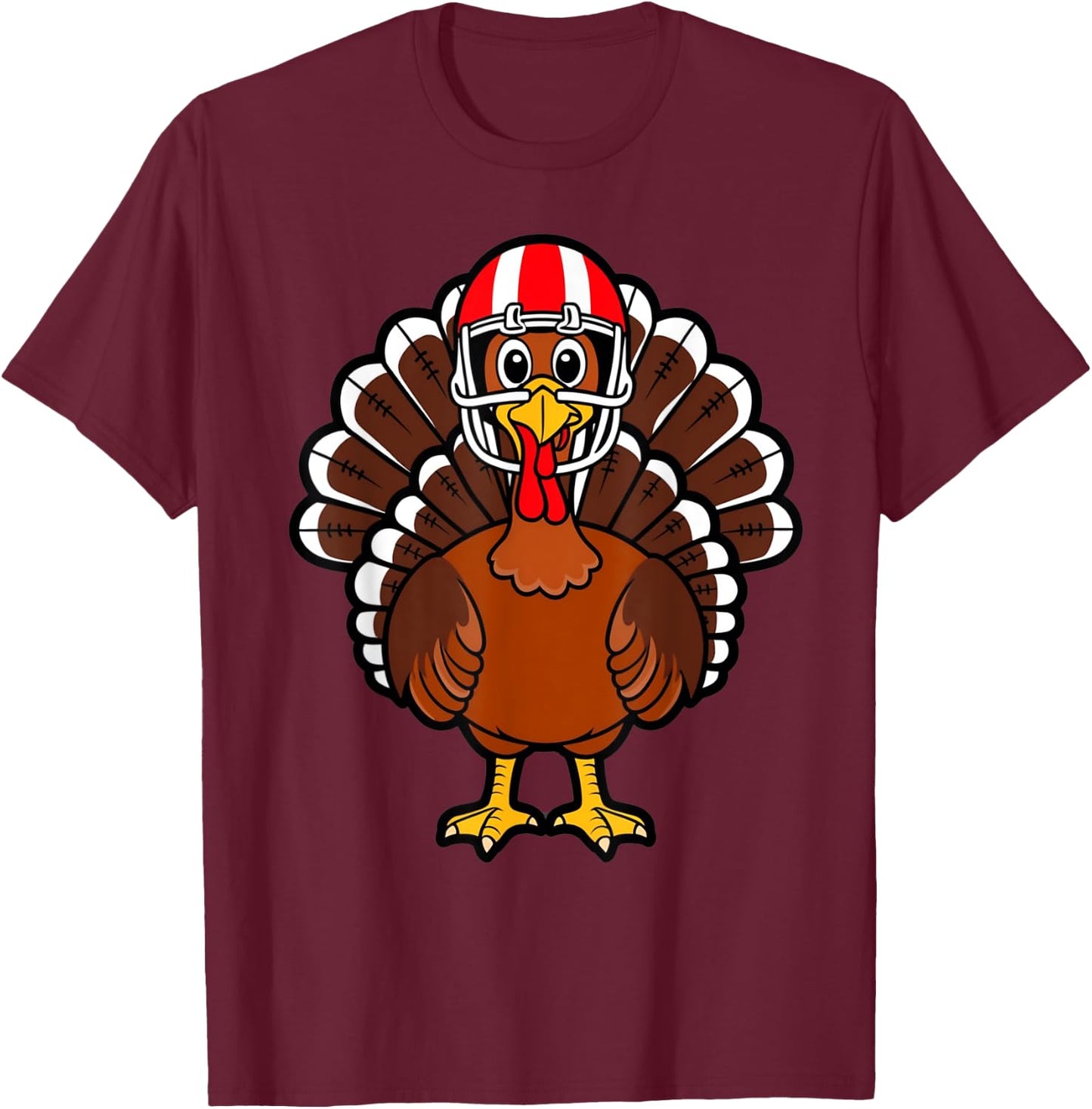 Thanksgiving Football Player for Children, Toddler Boys T-Shirt - T-Shirt | Maroon