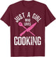 Koch nur ein Mädchen das liebt Koch Koch Vintage T-Shirt - T-Shirt | Maroon