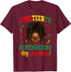 Juneteenth Remembering My Ancestors Loc'd Girl Black Woman T-Shirt - T-Shirt | Maroon