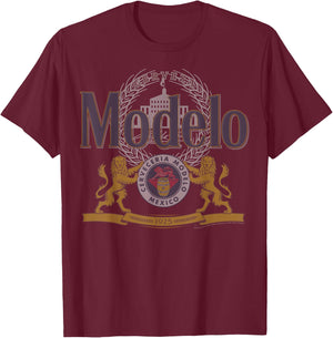 Officially Licensed Modelo Classic Casual T-Shirt - T-Shirt | Maroon