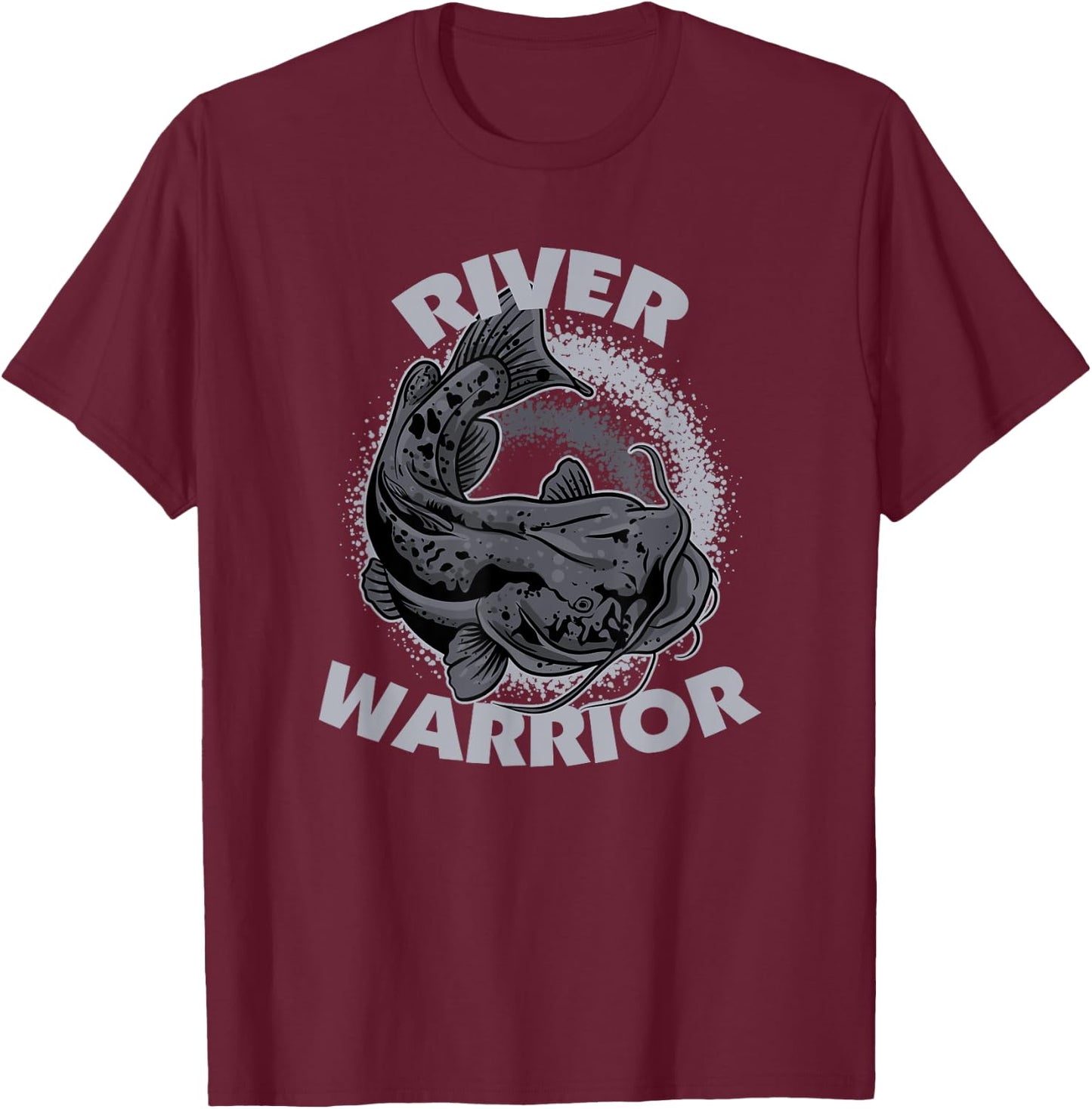 River Warrior Flathead Catfish T-Shirt - T-Shirt | Maroon