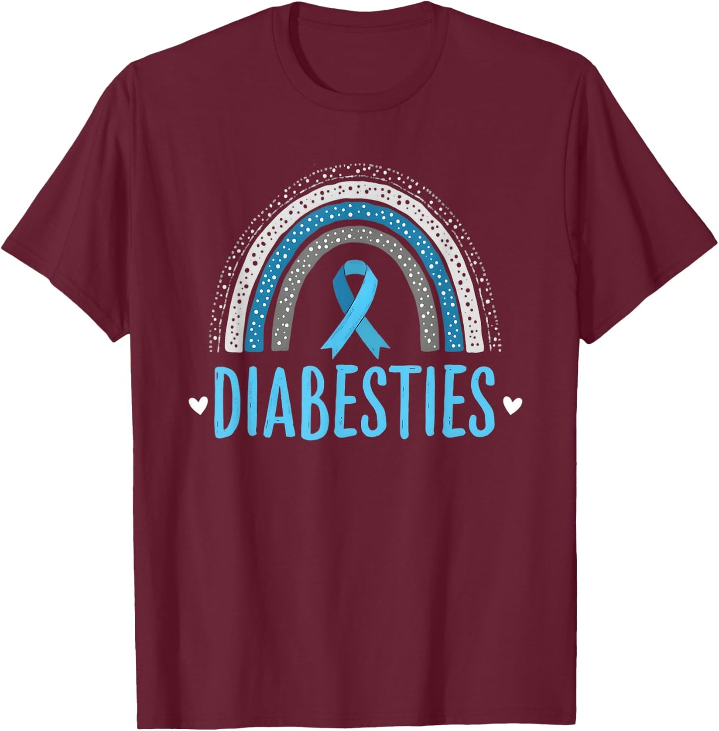 Funny Diabesties Diabetes Awareness Friend T-Shirt - T-Shirt | Maroon