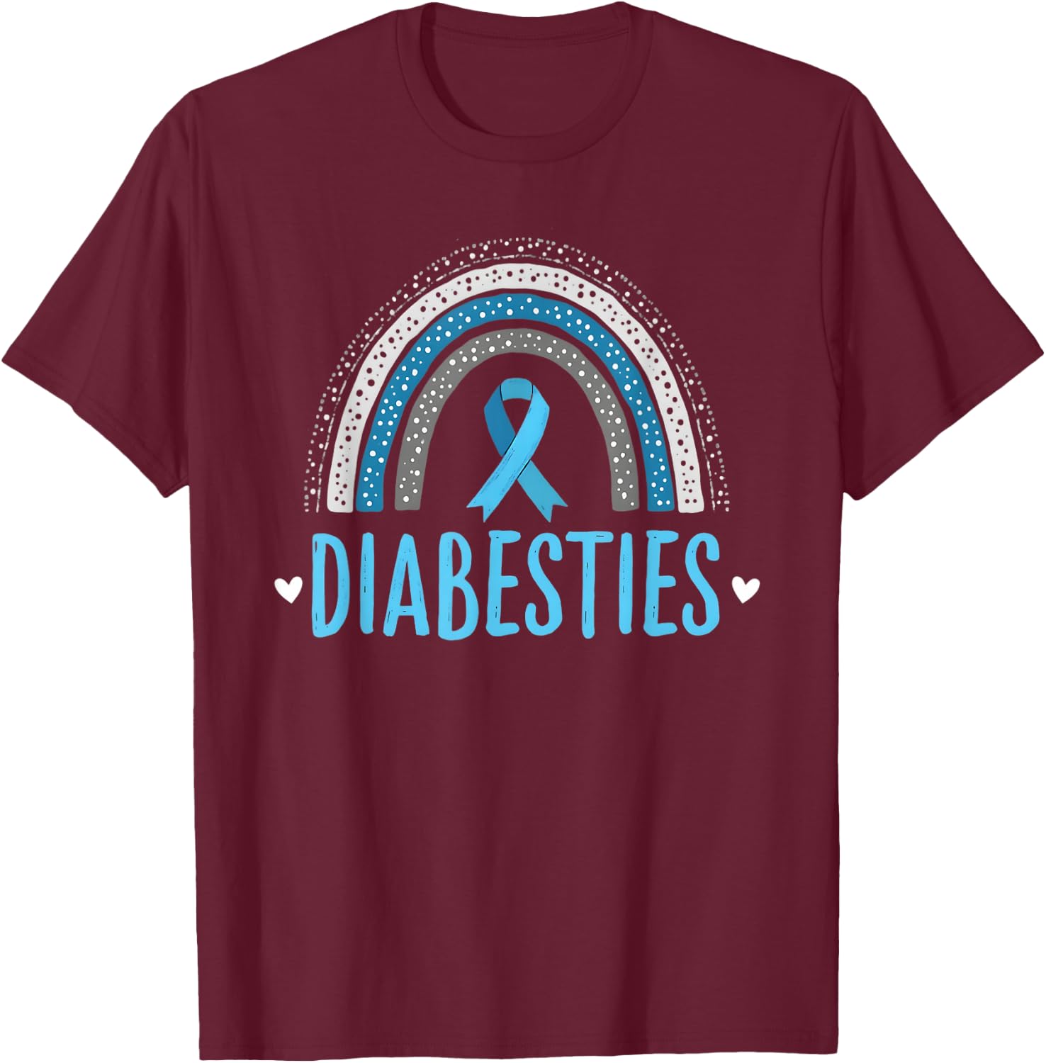 Funny Diabesties Diabetes Awareness Friend T-Shirt - T-Shirt | Maroon
