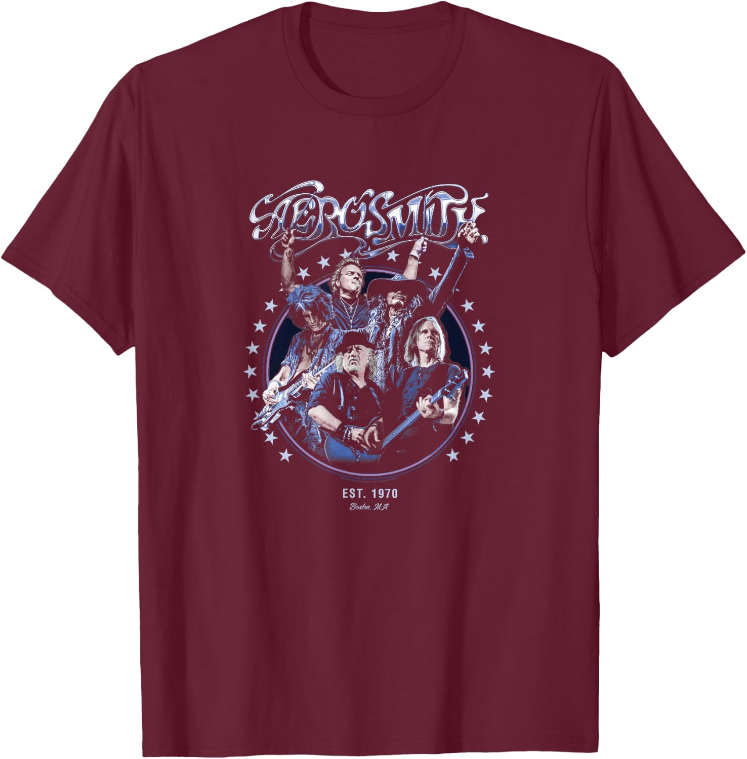 Aerosmith - Boston Est. 1970 T-Shirt - T-Shirt | Maroon