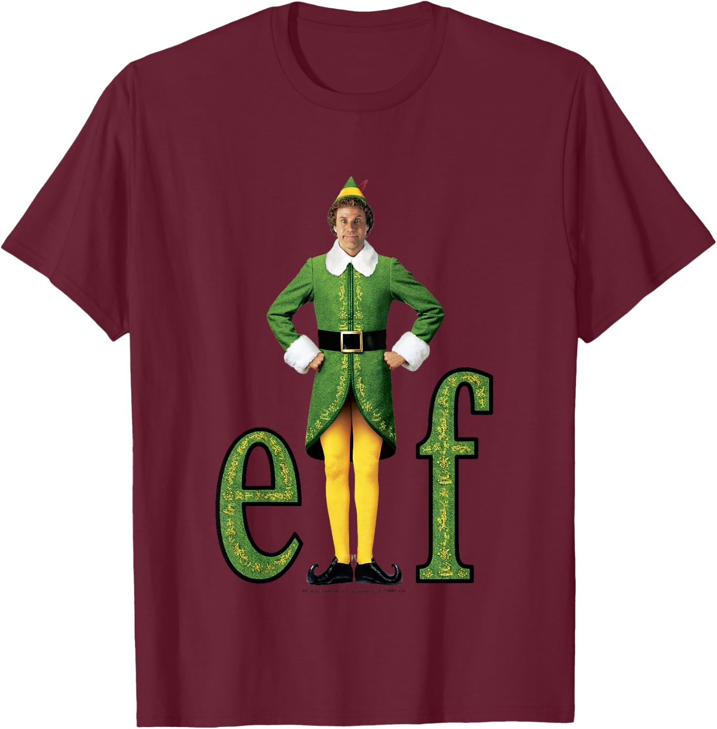 Kids Elf Buddy Classic Movie Logo T-Shirt - T-Shirt | Maroon