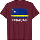 Curacaoan Flag | Vintage Made In Curacao Gift T-Shirt - T-Shirt | Maroon