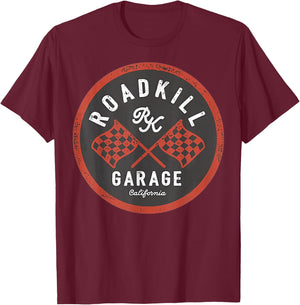 Motortrend Roadkill Garage Flags - Men's Classic Fit Black Small Short Sleeve T-Shirt - T-Shirt | Maroon