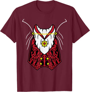 Dracula Vampire Uniform DIY Easy Lazy Halloween Costume T-Shirt - T-Shirt | Maroon