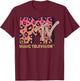 MTV Leopard Print Gradient Logo Small T-Shirt - T-Shirt | Maroon