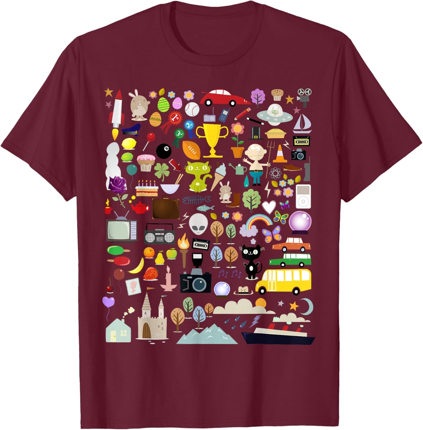 I Spy Game for Kids & Toddlers T-Shirt - T-Shirt | Maroon