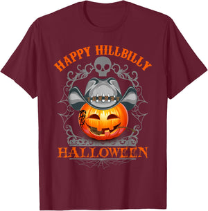 Hillbilly Pumpkin Halloween Lover Cute Birthday Gift Shirt T-Shirt - T-Shirt | Maroon