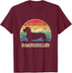 Wirehaired Dachshund Vintage Style Dog T-Shirt - T-Shirt | Maroon