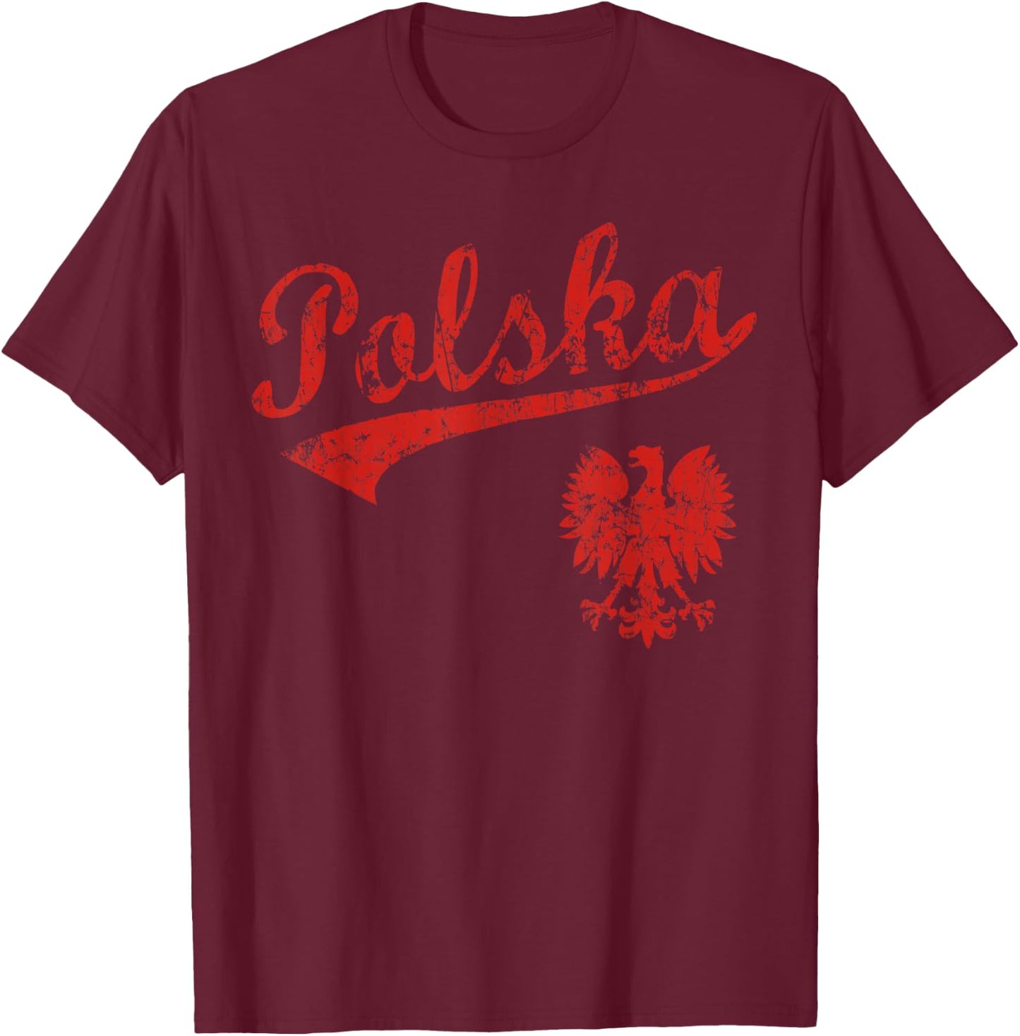 Polska Polish Poland Polski Family Heritage Men Women Kids T-Shirt - T-Shirt | Maroon