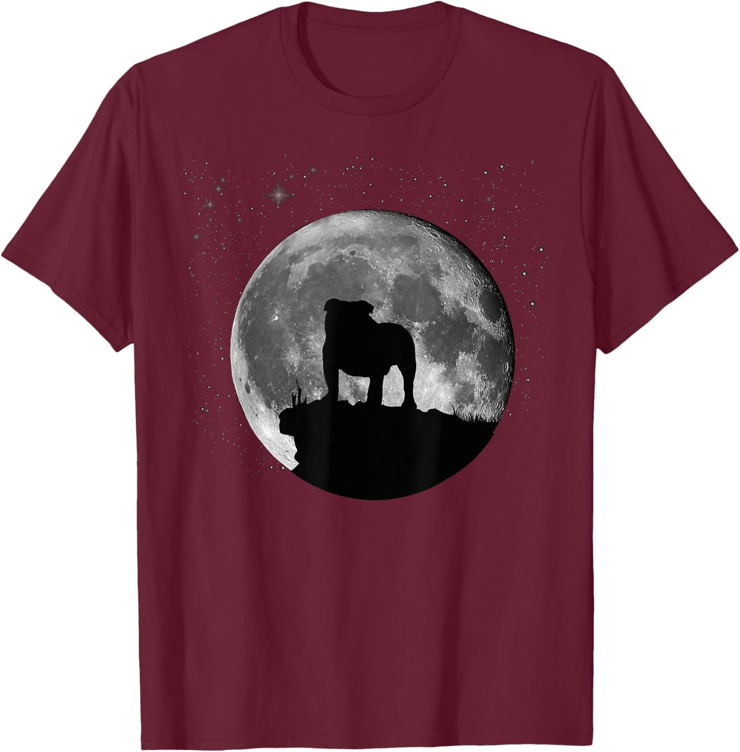 English Bulldog British Bulldog Men Women Kids T-Shirt - T-Shirt | Maroon