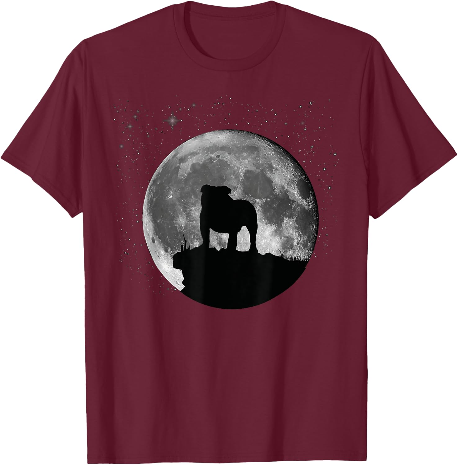 English Bulldog British Bulldog Men Women Kids T-Shirt - T-Shirt | Maroon