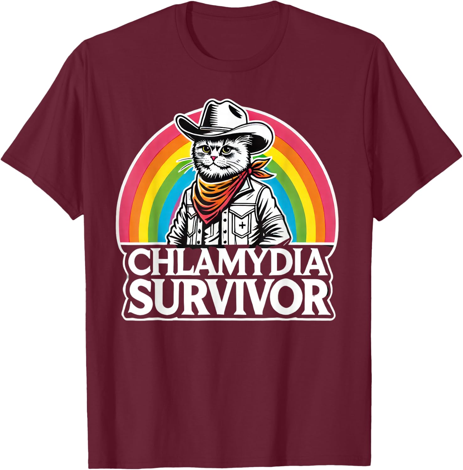Chlamydia Survivor T-Shirt - T-Shirt | Maroon