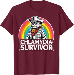 Chlamydia Survivor T-Shirt - T-Shirt | Maroon