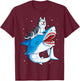 Siberian Husky Shark Jawsome Dog Lover Gifts Space Galaxy T-Shirt - T-Shirt | Maroon