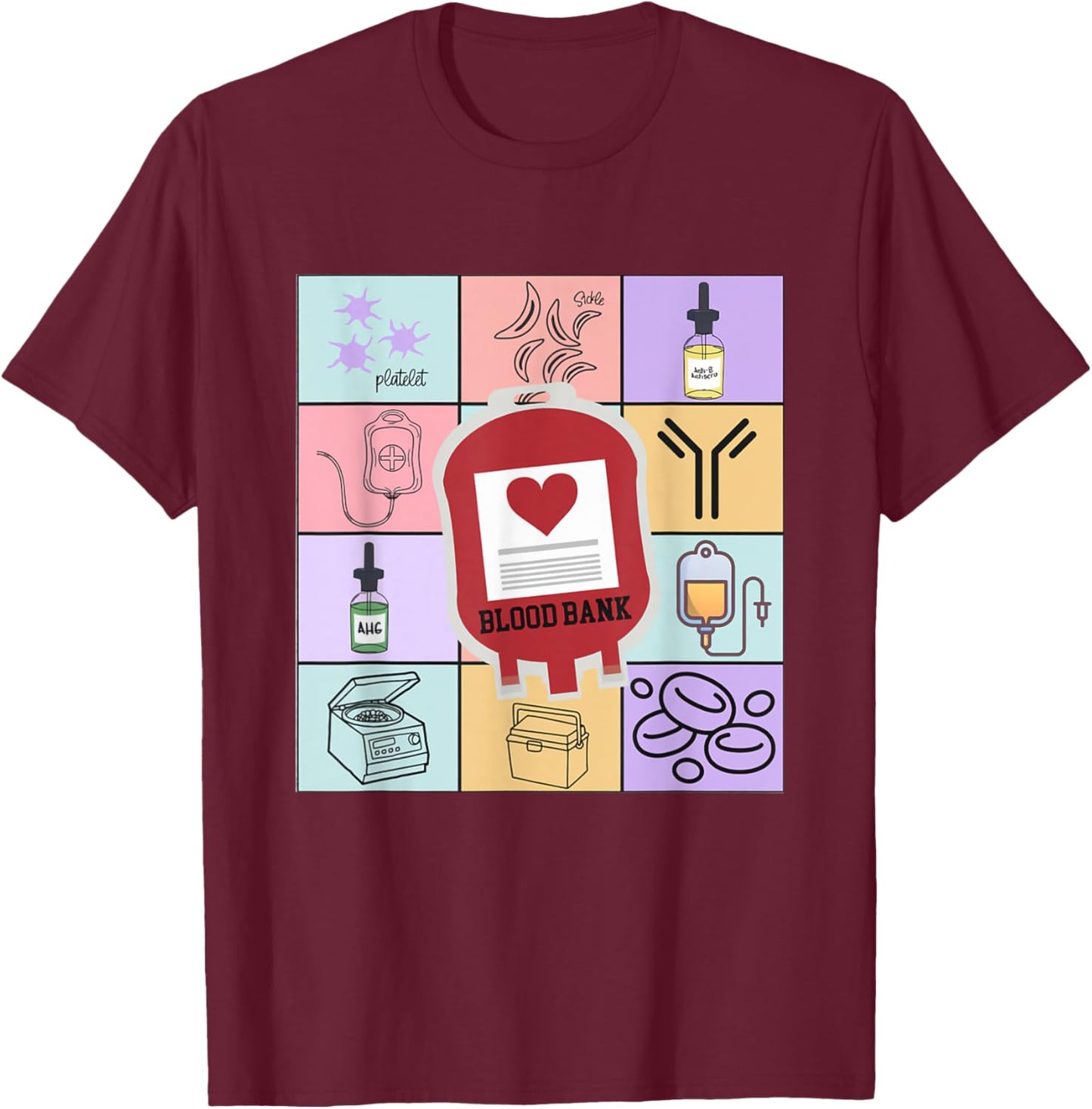 Blood Bank Tech Laboratory Blood Transfusion Blood Banker T-Shirt - T-Shirt | Maroon