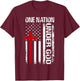 One Nation Under Vintage God Cross Christian American Flag T-Shirt - T-Shirt | Maroon