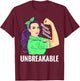 Mental Health Illness Awareness Warrior Unbreakable T-Shirt - T-Shirt | Maroon