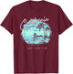 California Beach Vintage Surf Summer Surfer Gift T-Shirt - T-Shirt | Maroon